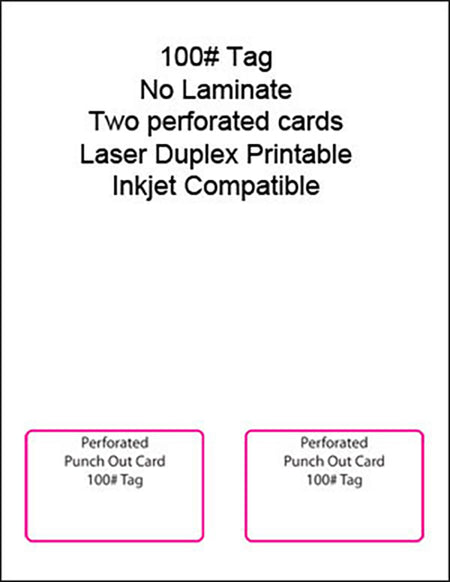 2-Up 100# Tag Membership ID Card