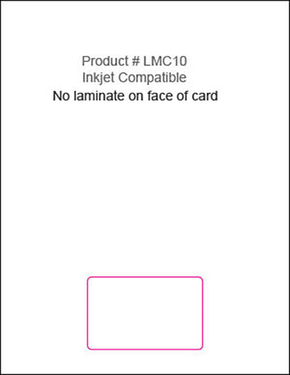 1-Up Inkjet Printer Membership ID Card