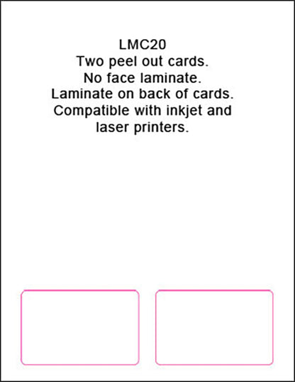 2-Up Inkjet Printer Membership ID Card