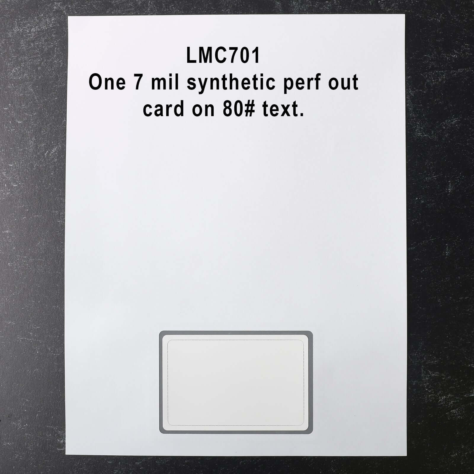 LMC701 Laser Membership Cards for Printers perf out style