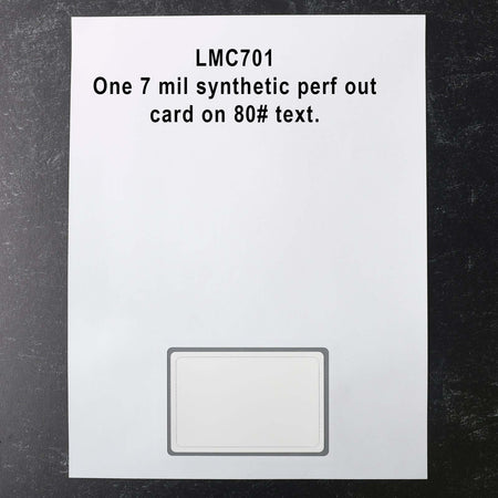 LMC701 Laser Membership Cards for Printers perf out style