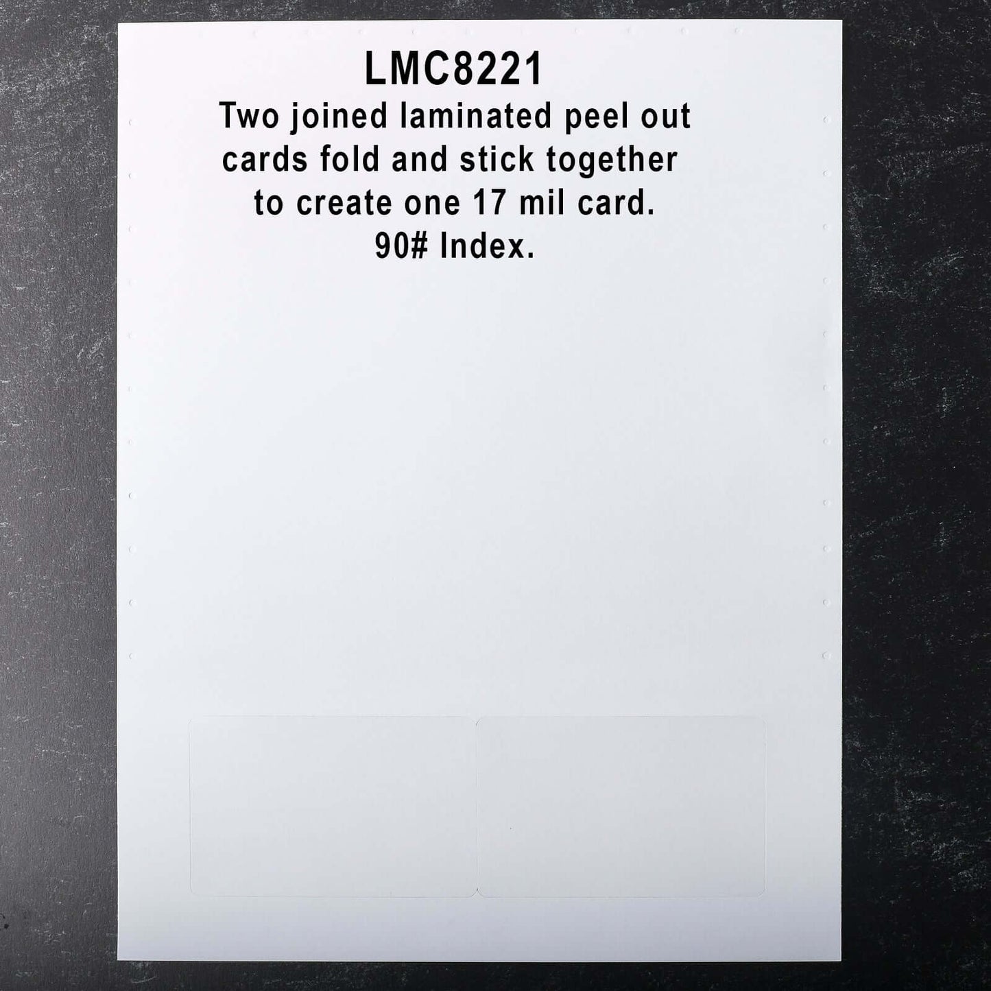 LMC8221 DocuCopy Peel Out laminated Laser Membership Cards for Printers full sheet