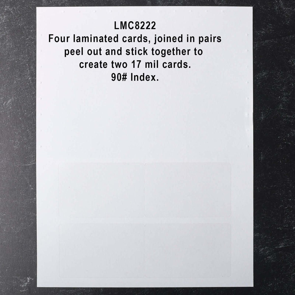 2 up Laminated Fold Over Butterfly Style Membership ID Card on 8.5 x 11 - 4