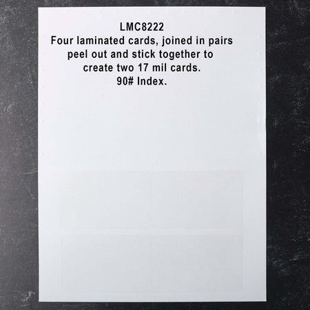 2 up Laminated Fold Over Butterfly Style Membership ID Card on 8.5 x 11 - 4