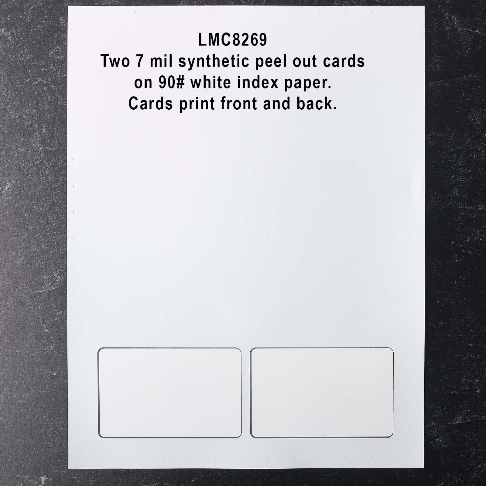LMC8268 Laser Membership Cards for Printers full sheet