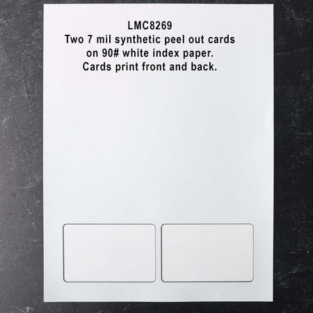 LMC8268 Laser Membership Cards for Printers full sheet