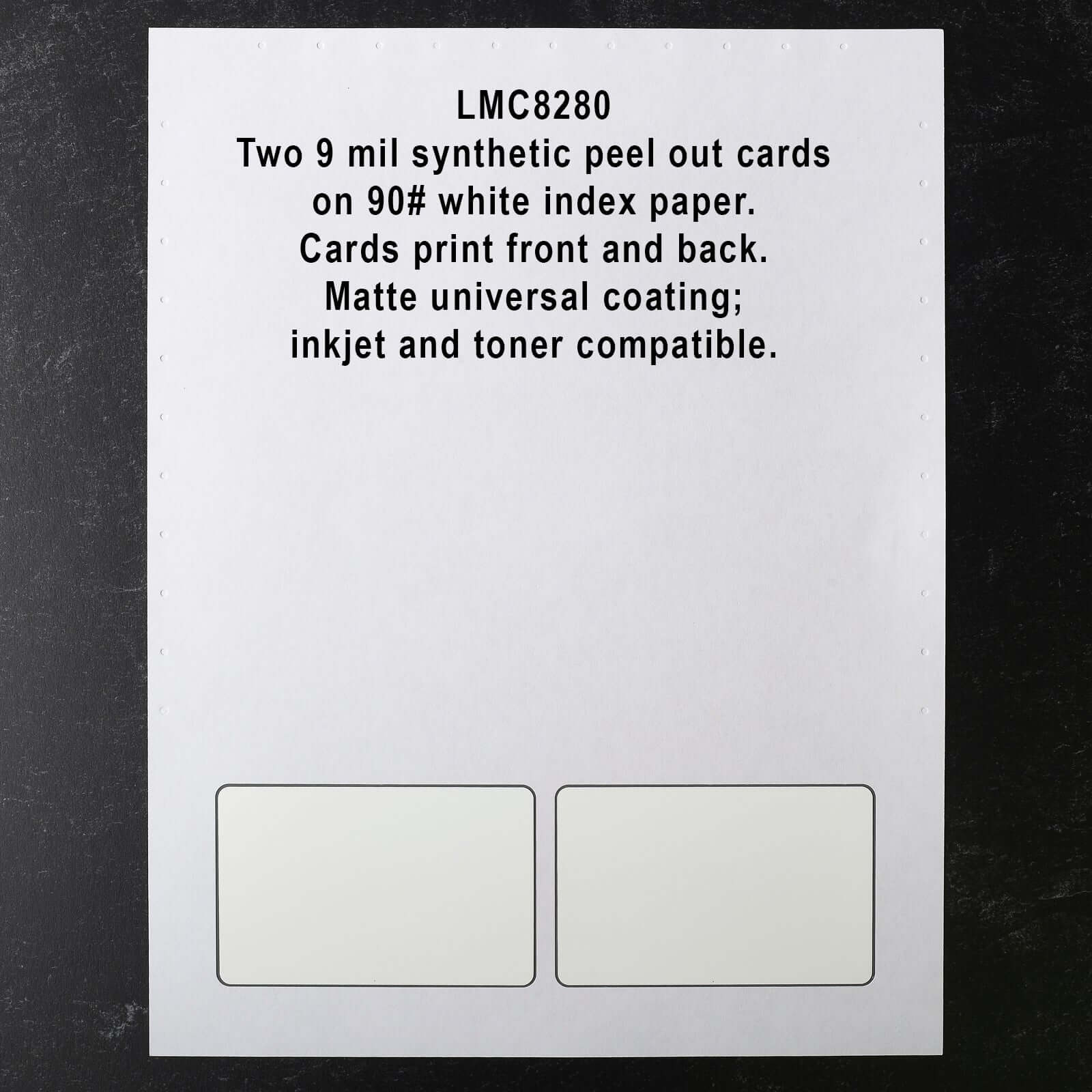 9 mil 2-up Matte Universal Blank Membership ID Card - 3