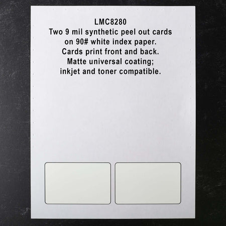 9 mil 2-up Matte Universal Blank Membership ID Card - 3