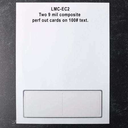 LMC-EC2 9 mil 2 perf cards Laser Membership Cards full image