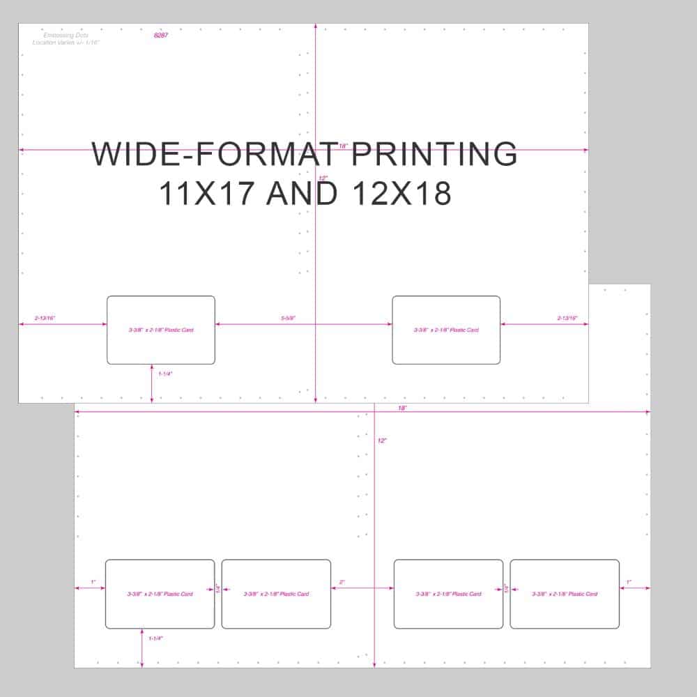 Large Format Blank Membership Cards