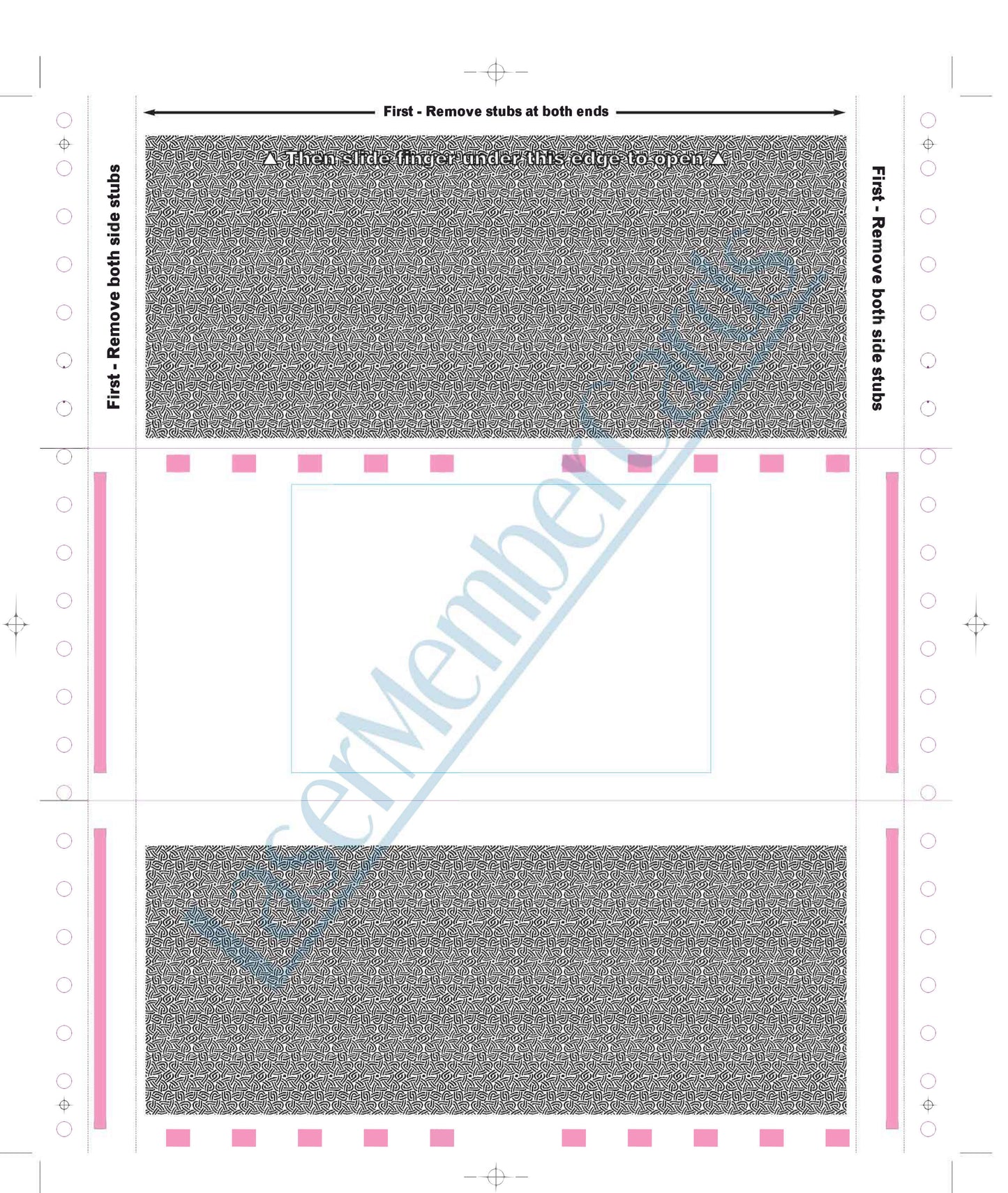 Pressure Seal Membership ID Card Paper - back