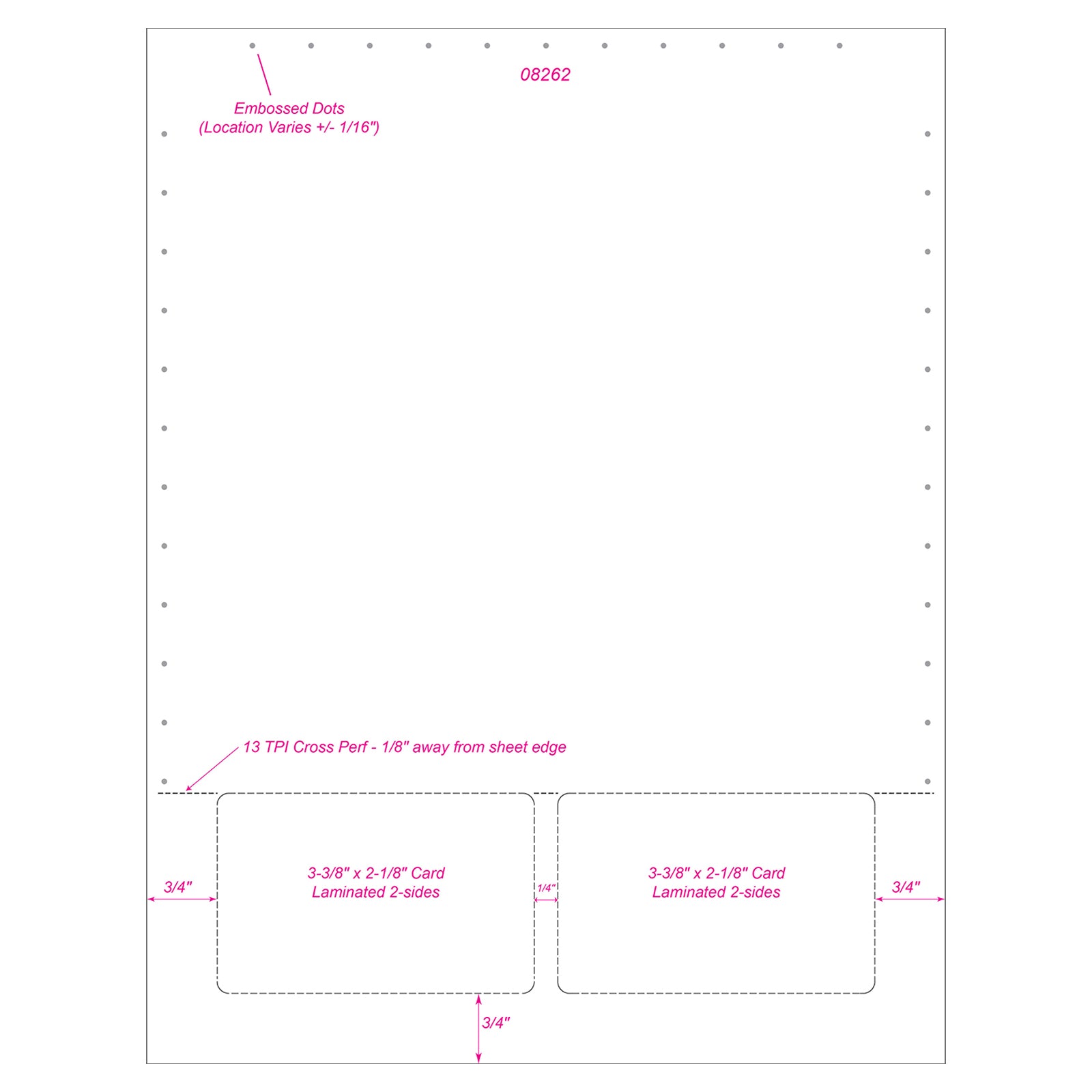 DocuCopy 8262 ID Card Paper. Perforated, Laminated ID card paper ...