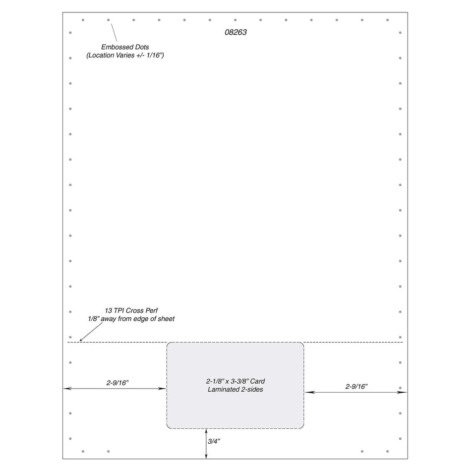 8263 Laser Membership Cards for Printers layout