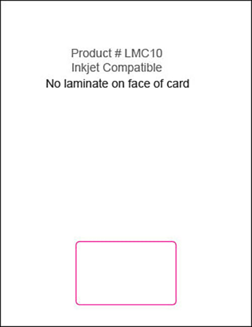 One inkjet integrated card.