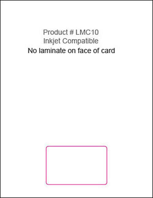 1-Up Inkjet Printer Membership ID Card