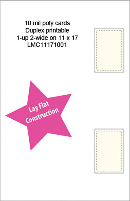 10 mil Embedded Premium Polyester ID Cards 1 up 2 wide 11 x 17 Embedded ...