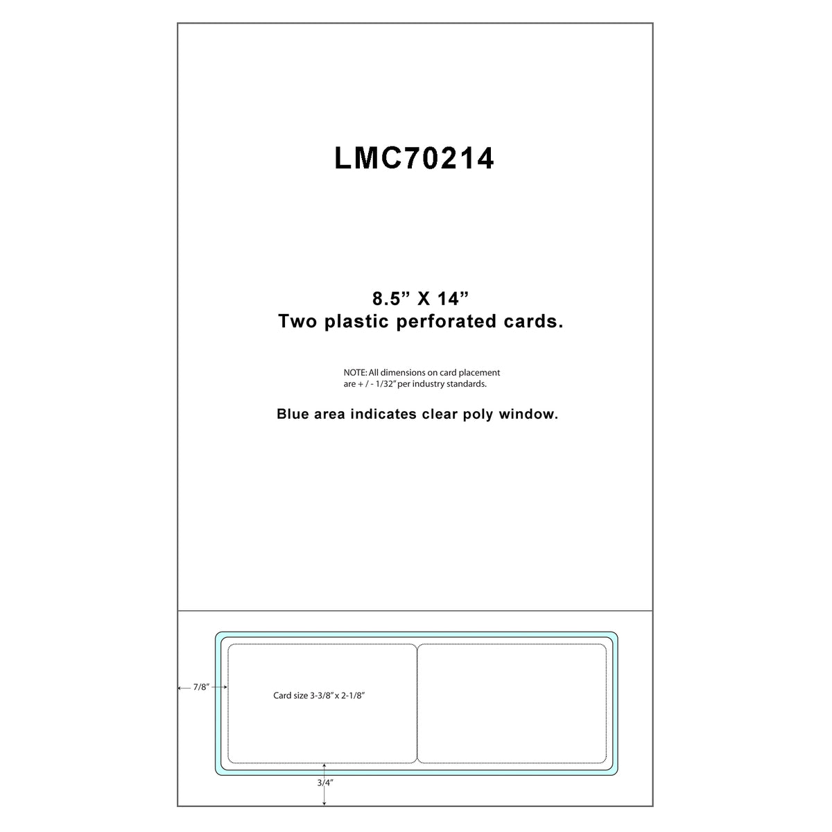 Menber Card File LMC70214 7 mil Plastic Duplex Membership Cards on 14