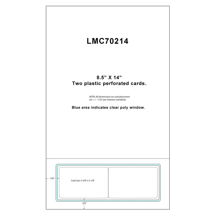 LMC70214 7 mil Plastic Duplex Membership Cards on 14