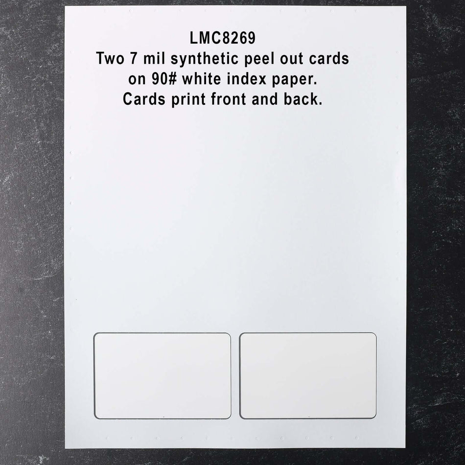 LMC8268 Laser Membership Cards for Printers full sheet