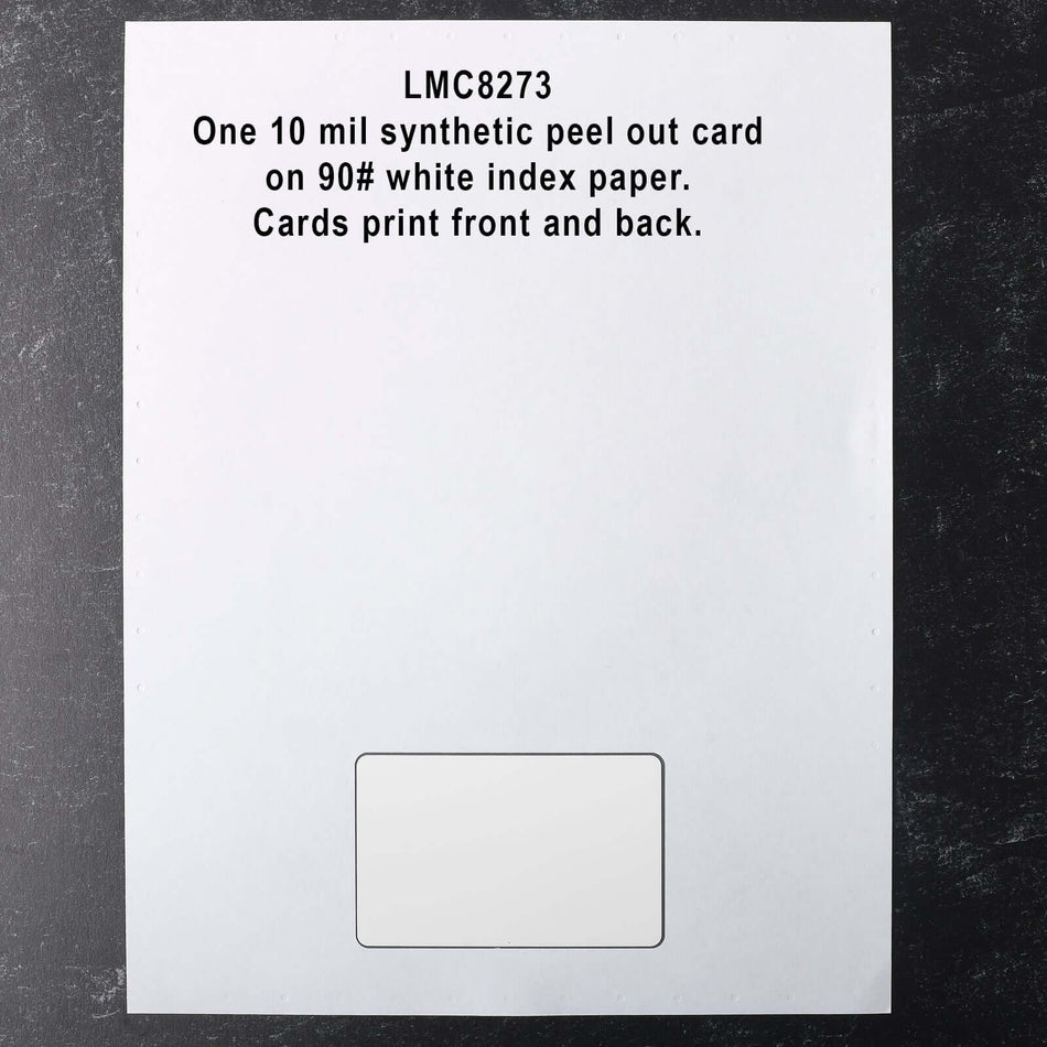 LMC8273 Laser Membership Cards for Printers full sheet