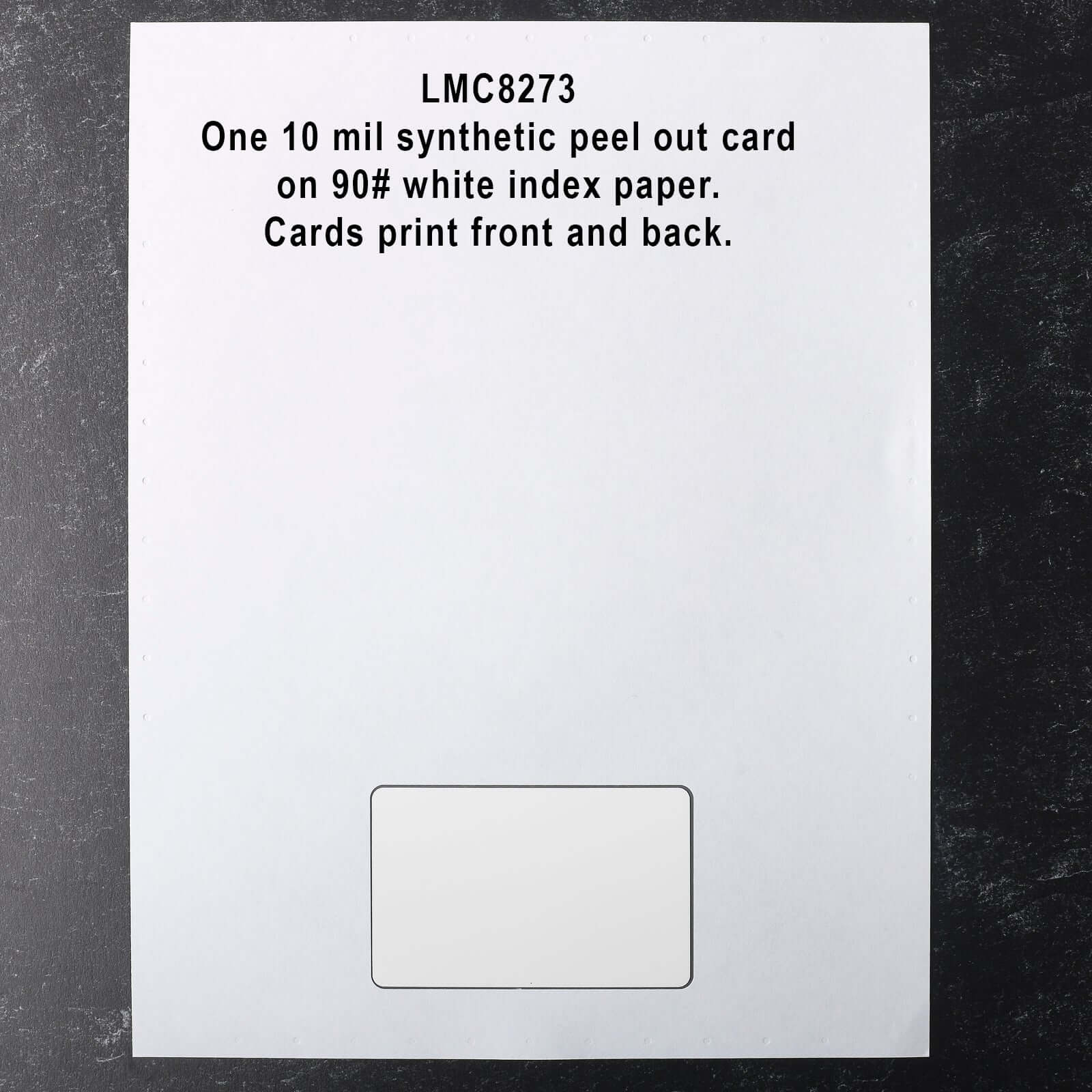 LMC8273 DocuCopy Laser Membership Cards for Printers full sheet