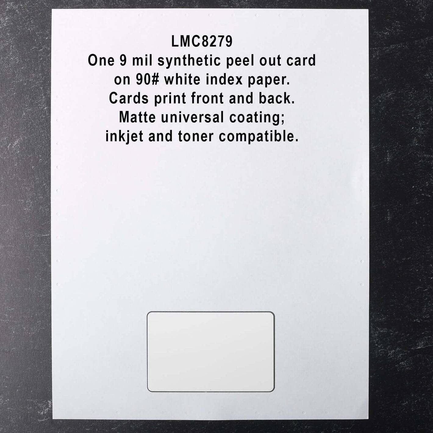 9 mil 1-up Matte Universal Blank Membership ID Card - 2