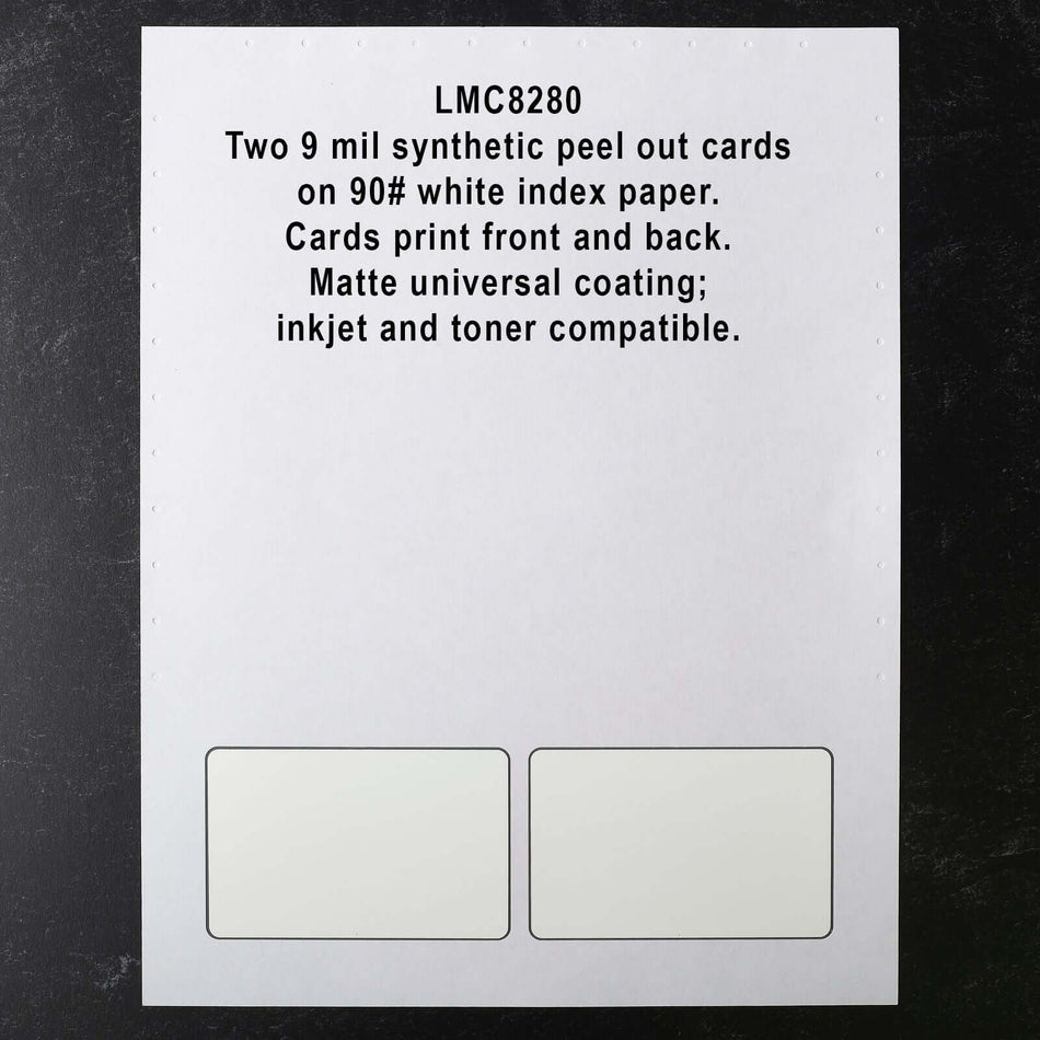 9 mil 2-up Matte Universal Blank Membership ID Card - 3