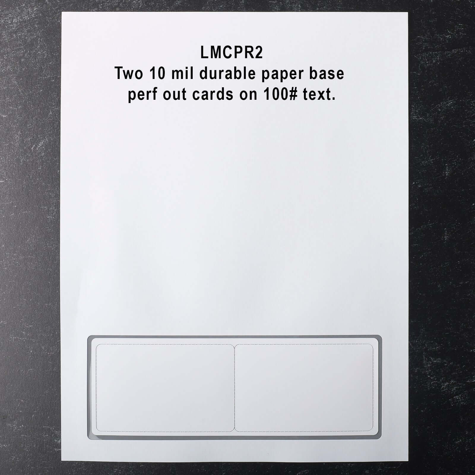 LMCPR2 2 card 10 mil paper cards for Laser Membership Cards
