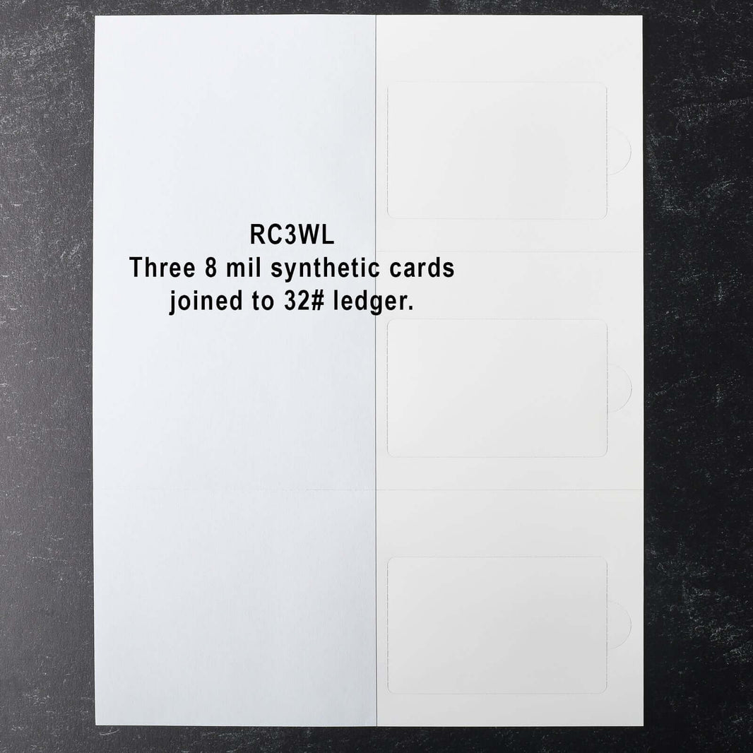 Blank Laser Membership Cards - 3 up Laser Membership Cards on 8.5 x 11 ...