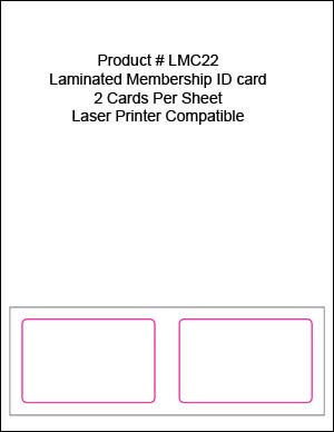 2 up Blank Stock Laminated Peel Out Membership Cards - Laser Member ...