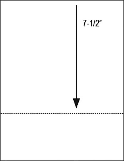 8.5 x 11 20# blank perforated paper with one full horizontal micro perforations.