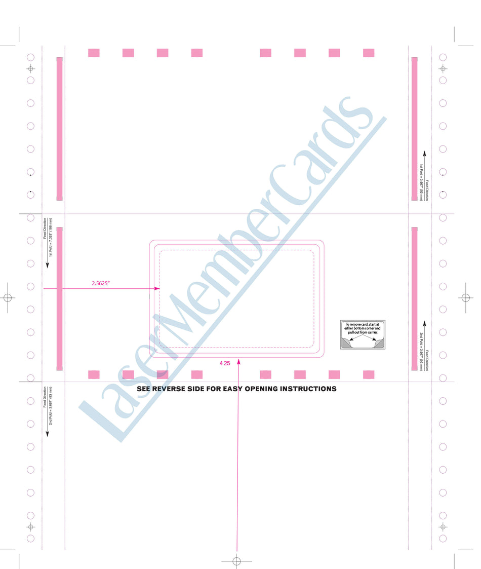 Pressure Seal ID card paper - Laser Member Cards